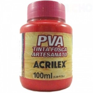 TINTA PVA 100ML VERMELHO FOGO ACRILEX