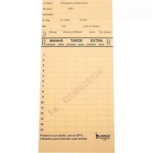 CARTÃO DE PONTO MENSAL TAMOIO