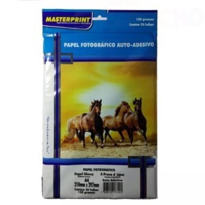 PAPEL FOTOGRAFICO AUTO ADESIVO 130G 20FOLHAS MASTERPRINT