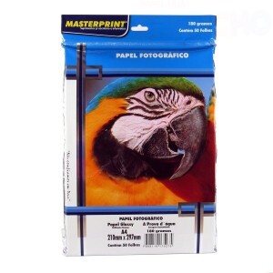 PAPEL FOTO MASTERPRINT 180G A4 - 50FLS