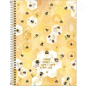 CADERNO 10 MATERIA ABELHINHA 160FOLHAS
