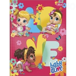 CADERNO 1/4 BROCHURA 80FOLHAS BABY ALIVE