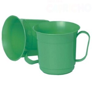 CANECA DE PLASTICO VERDE 300ML