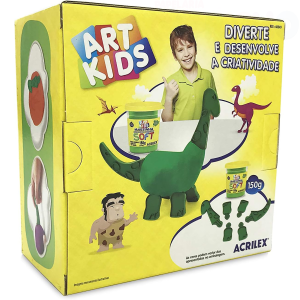 KIT DE MASSINHA DINOSSAURO VERDE 150G