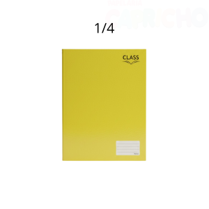 CADERNO BROCHURA 1/4 96FLS AMARELO
