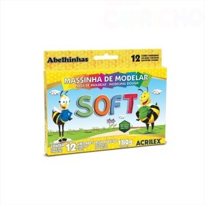 MASSA DE MODELAR 12 CORES ACRILEX
