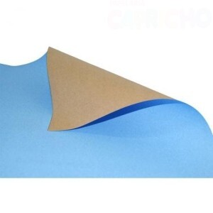 PAPEL CARTÃO 48CM X 66CM  AZUL CLARO