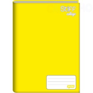 CADERNO BROCHURA 1/4 CAPA DURA AMARELO 96 FOLHAS JANDAIA