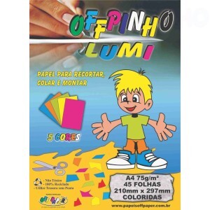 PAPEL COLOR OFFINHO LUMI 120 25 FOLHAS OFF PAPER
